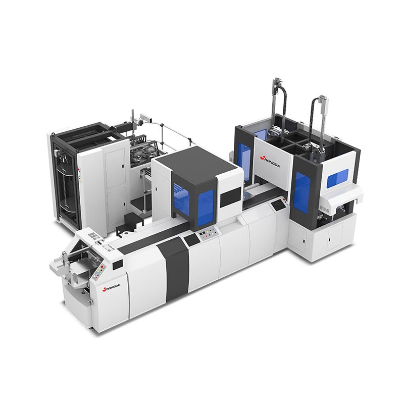 Automatický stroj na výrobu pevných krabic s dvojitou stanicí